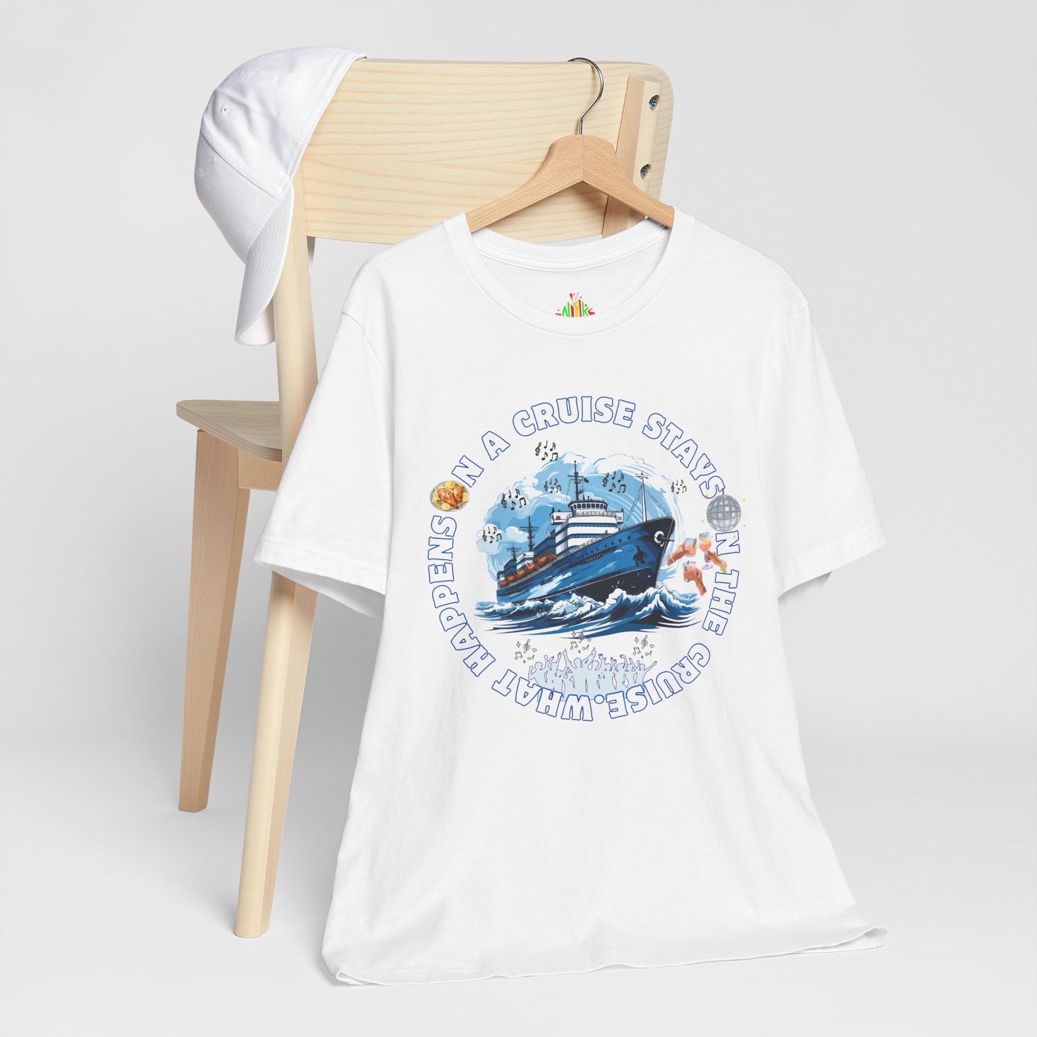 Fun Cruise Vibes Unisex Tee - "What Happens on a Cruise Stays on a Cruise"
